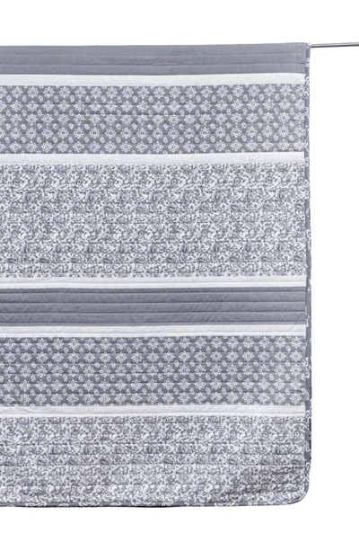 Shop Woven & Weft Stripe & Paisley Quilt & Sham Set In Grey