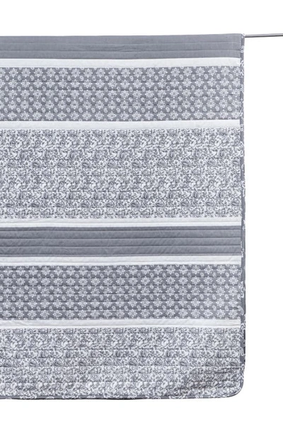 Woven & Weft Stripe & Paisley Quilt & Sham Set In Grey