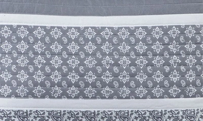 Shop Woven & Weft Stripe & Paisley Quilt & Sham Set In Grey