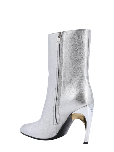 Shop Alexander Mcqueen Laminated Leather Ankle Boots