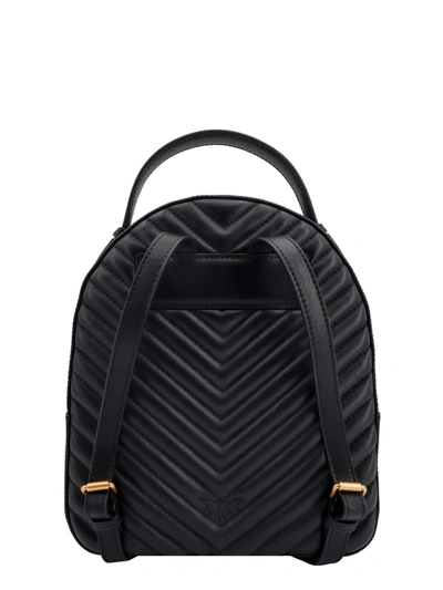 Shop Pinko Matelassé Leather Backpack With Love Birds