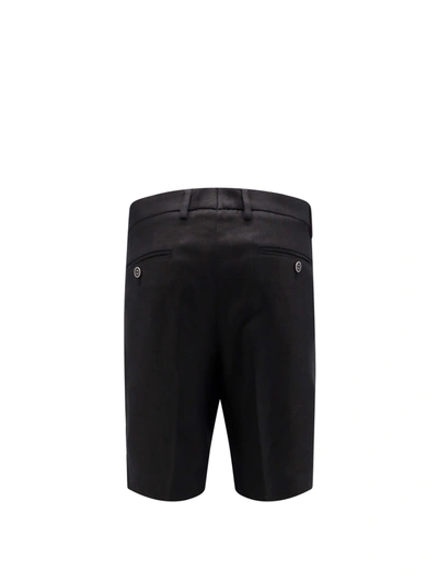 Shop Dolce & Gabbana Linen Bermuda Shorts With Frontal Pinces