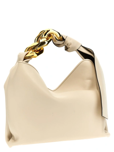 Shop Jw Anderson Chain Hobo Shoulder Bags White