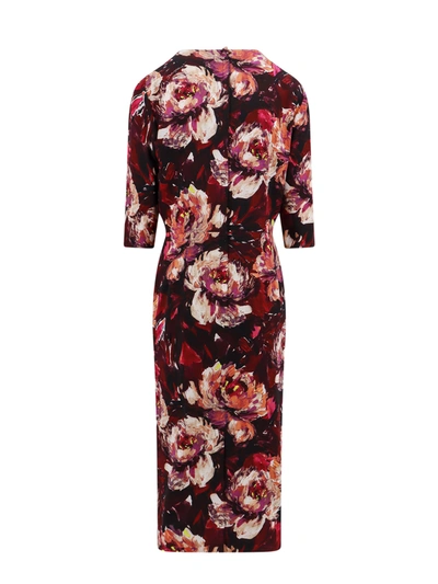 Shop Dolce & Gabbana Stretch Viscosa Dress With Peony Dress
