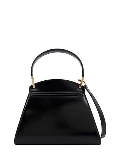 Shop Ferragamo Leather Handbag With Metal Logoed Detail