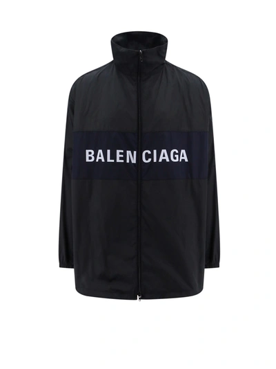 Shop Balenciaga Recycled Nylon Jacket With Frontal Print