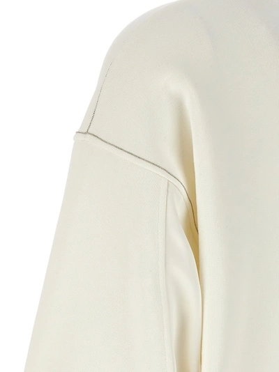 Shop Fabiana Filippi Light Point Detail Sweatshirt White
