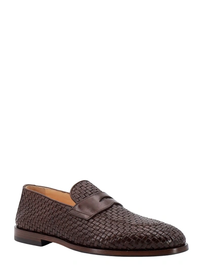 Shop Brunello Cucinelli Braided Leather Loafer