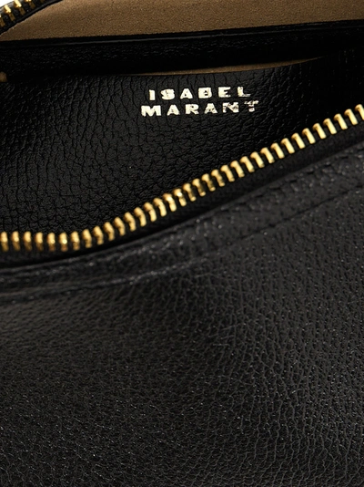 Shop Isabel Marant Oskan Moon Shoulder Bags Black
