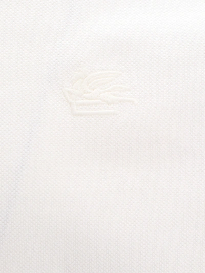 Shop Etro Cotton Polo Shirt With Pegaso Embroidery