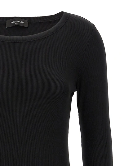 Shop Fabiana Filippi Ribbed Sweater Sweater, Cardigans Black