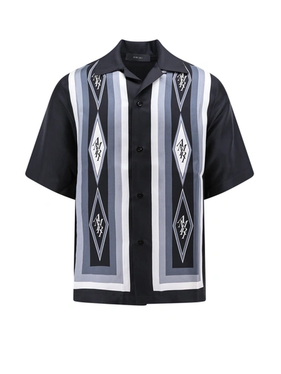 Shop Amiri Silk Shirt With Striped Motif