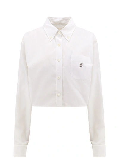 Shop Givenchy Cotton Shirt With 4g Logo