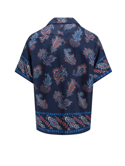 Shop Etro Printed Silk Shirt