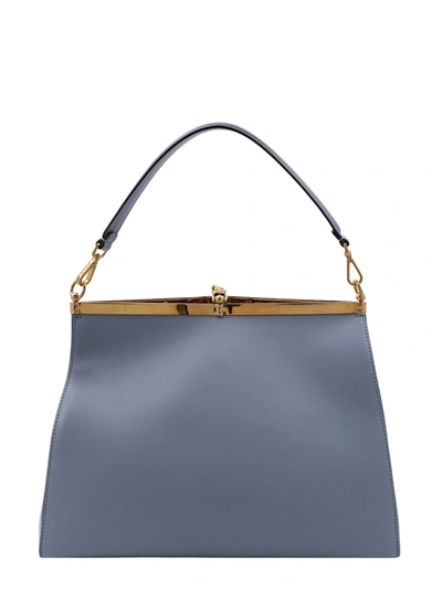 Shop Etro Leather Shoulder Bag With Pegaso Charm