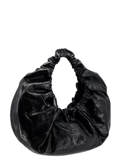 Shop Alexander Wang Craquelé Leather Large Shoulder Bag
