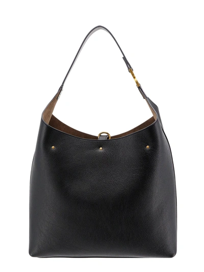 Shop Chloé Leather Shoulder Bag Wih Iconic Metal Detail