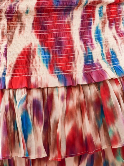 Shop Isabel Marant Étoile Organic Cotton Skirt With Multicolor Print
