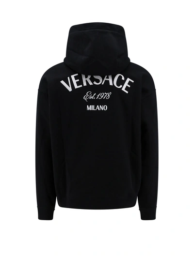 Shop Versace Cotton Sweatshirt With Iconic Embroidery