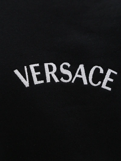 Shop Versace Cotton Sweatshirt With Iconic Embroidery