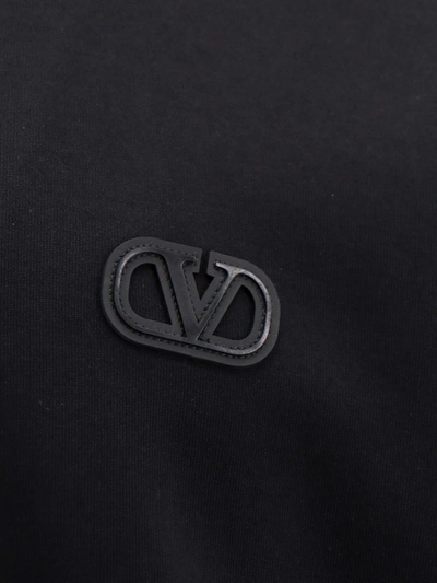 Shop Valentino Cotton Sweatshirt With Vlogo Signature Patch