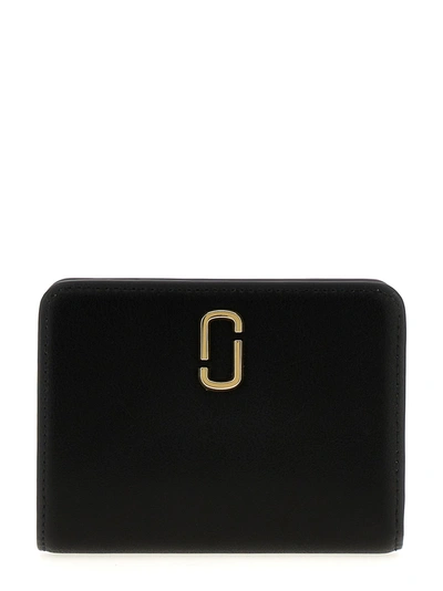 Shop Marc Jacobs The J Marc Mini Compact Wallets, Card Holders Black