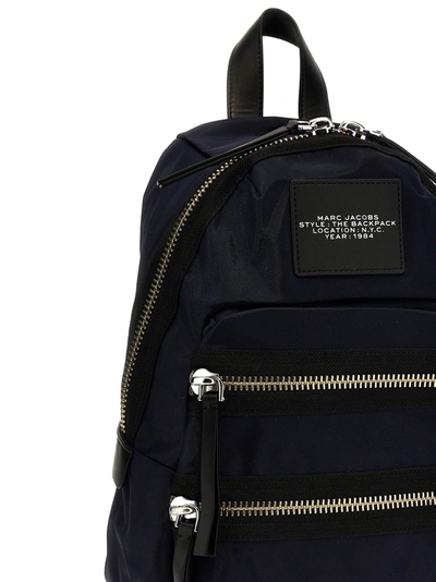 Shop Marc Jacobs The Biker Nylon Medium Backpacks Blue