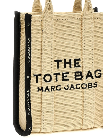 Shop Marc Jacobs The Jacquard Mini Tote Tote Bag Beige