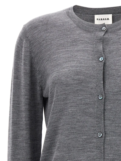 Shop P.a.r.o.s.h Wool Blend Cardigan Sweater, Cardigans Gray