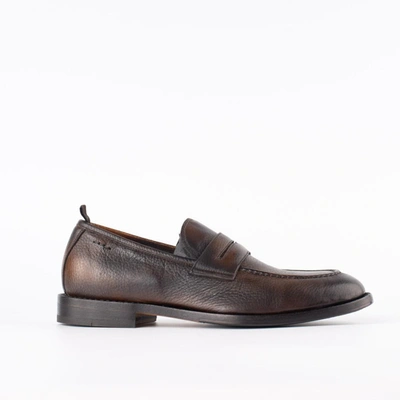 Shop Alexander Hotto Dark Brown Shaded Leather Loafer
