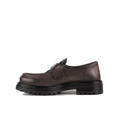 Shop Alexander Hotto Moccasin With Side Buckle In Gray