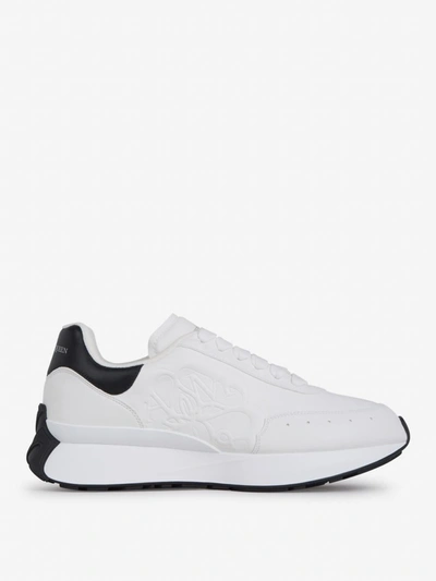 Shop Alexander Mcqueen Sprint Runner Sneakers In Black And White