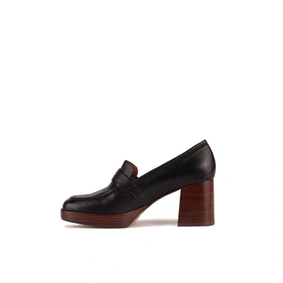 Shop Angel Alarcon Loafer With Heel And Platform In Black