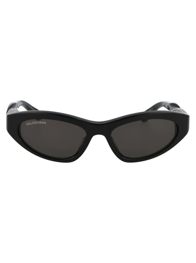 Shop Balenciaga Sunglasses In 001 Black Black Grey