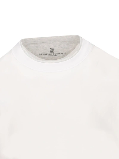 Shop Brunello Cucinelli T-shirt And Polo In White + Pearl