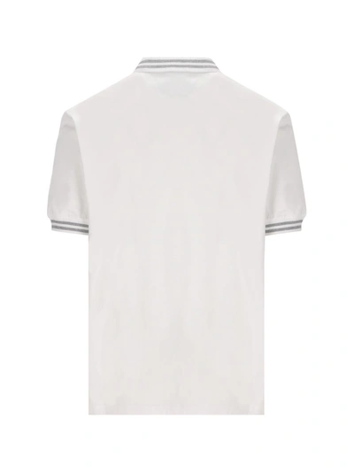 Shop Brunello Cucinelli T-shirt And Polo In White+clay+grey M