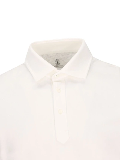 Shop Brunello Cucinelli T-shirt And Polo In Off White+pearl