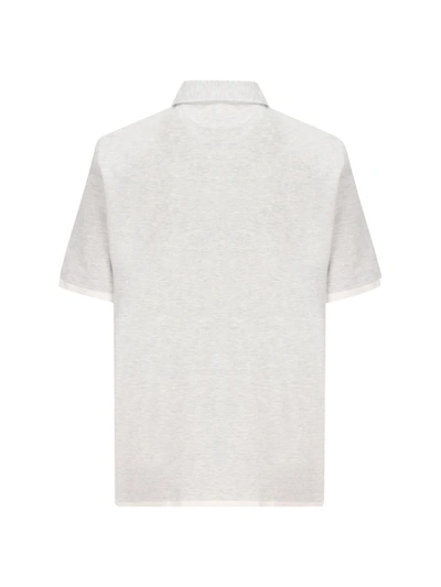 Shop Brunello Cucinelli T-shirt And Polo In Pearl+white