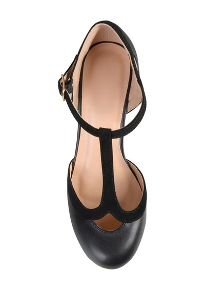 Journee Collection Olina T-strap Pump In Black