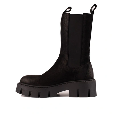 Copenhagen Chelsea Ankle Boots In Suede Leather In Black