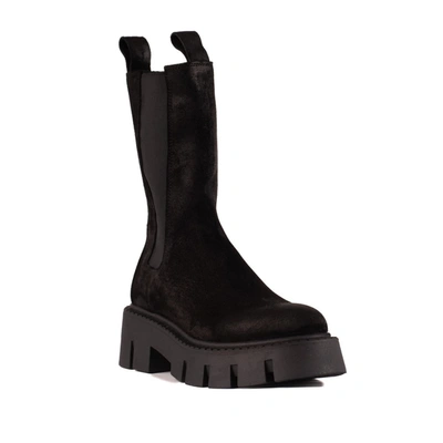 Copenhagen Chelsea Ankle Boots In Suede Leather In Black