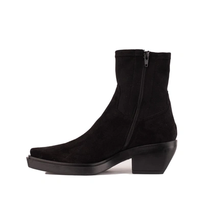 Copenhagen Texan Suede Ankle Boots In Black