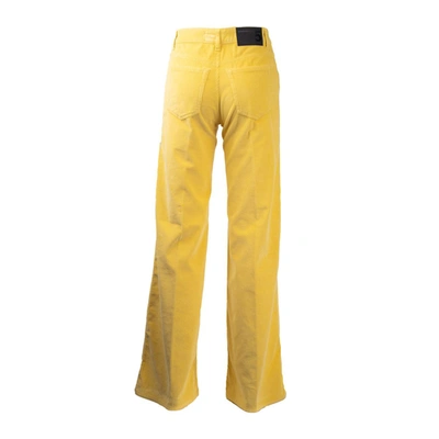 Shop Department 5 Wide Velvet Pants In Yellow