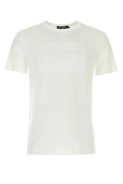 Shop Dolce & Gabbana T-shirt In Whiteottic
