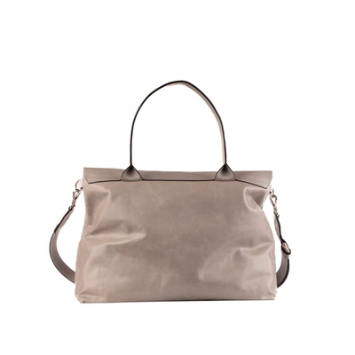 Shop Dondup Light Gray Glossy Leather Bag