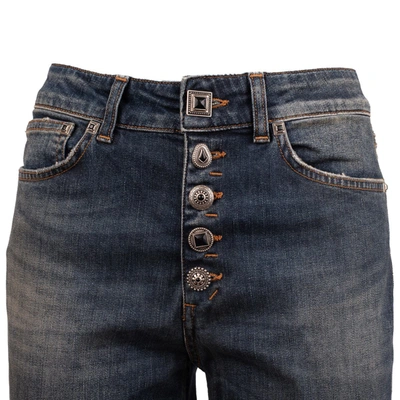 Dondup Koons Loose Velvet Pants In Blue