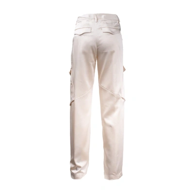 Dondup Loose Pants In Satin In White