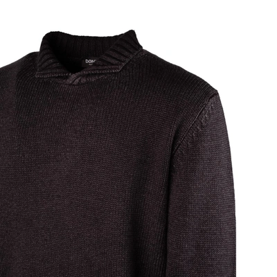 Shop Dondup Wool Crater Neck Sweater In Black