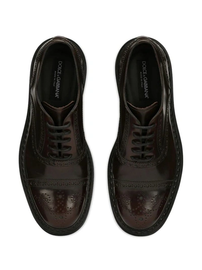 Shop Dolce & Gabbana Flat Shoes In Dark Brown