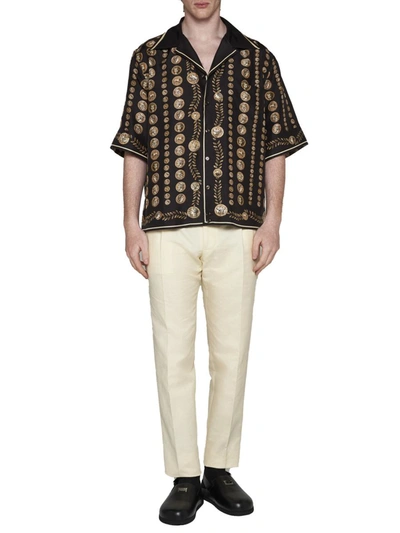 Shop Dolce & Gabbana Shirts In Monete Fdo Marrone